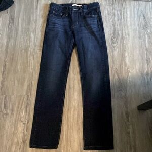 Levi’s shaping dark wash jeans